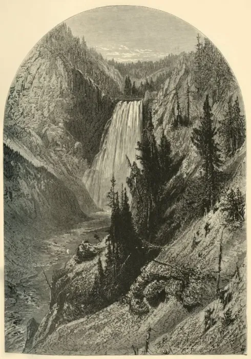 Framed Print : The Lower Falls, 1872. Creator: Harry Fenn Framed Print : The Lower Falls, 1872. Creator: Harry Fenn