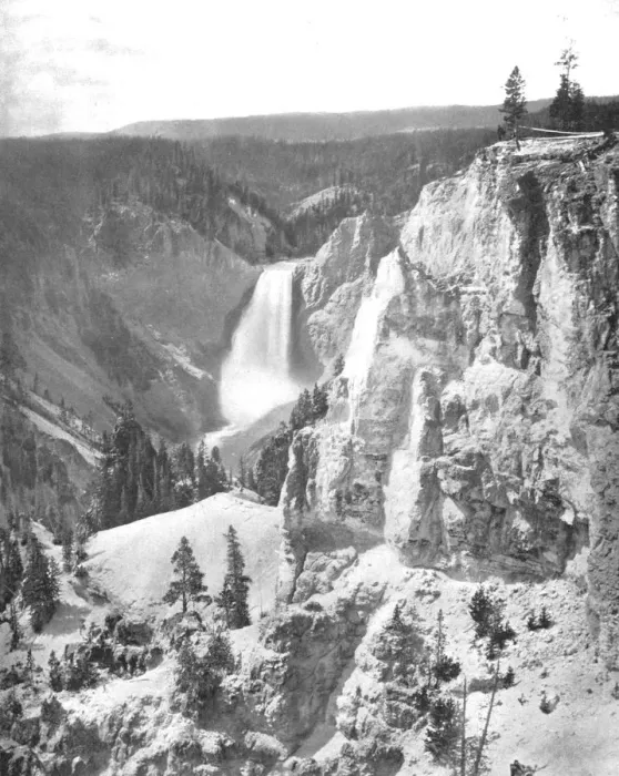 Framed Print : Lower Falls of the Yellowstone, Wyoming, USA, c1900. Creator: Unknown Framed Print : Lower Falls of the Yellowstone, Wyoming, USA, c1900. Creator: Unknown