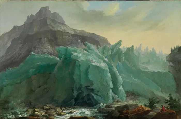 Framed Print : Lower Grindelwald Glacier, with the Lutschine River and Mettenberg, 1774 Framed Print : Lower Grindelwald Glacier, with the Lutschine River and Mettenberg, 1774