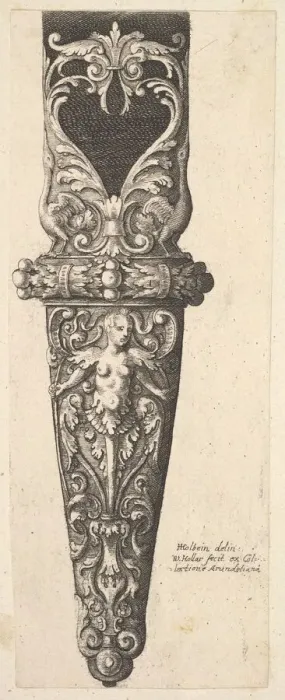 Framed Print : Lower portion of a scabbard, 1625-77. Creator: Wenceslaus Hollar Framed Print : Lower portion of a scabbard, 1625-77. Creator: Wenceslaus Hollar