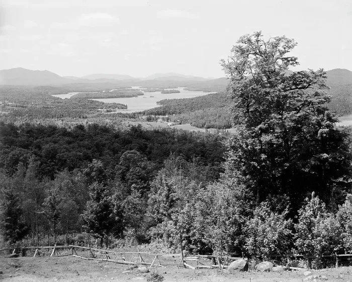 Framed Print : Lower Saranac Lake from Mount Pisgah, Adirondack Mtns. N.Y. between 1900 and 1910. Creator: Unknown Framed Print : Lower Saranac Lake from Mount Pisgah, Adirondack Mtns. N.Y. between 1900 and 1910. Creator: Unknown