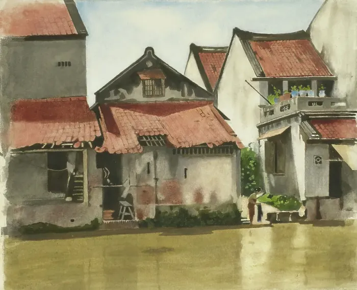 Framed Print : Lower town of Batavia, 1870-1923. Creator: Willem Witsen