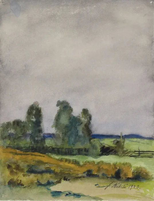 Framed Print : Lowland Landscape, 1923. Creator: Juho Makela Framed Print : Lowland Landscape, 1923. Creator: Juho Makela