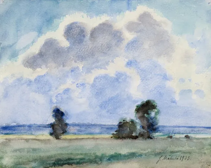 Framed Print : Lowland Shore, 1933. Creator: Juho Makela Framed Print : Lowland Shore, 1933. Creator: Juho Makela
