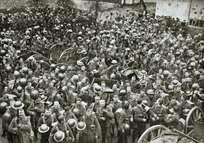Framed Print : The Loyal North Lancashire Regiment parading for the trenches, France, World War I, 1916 Framed Print : The Loyal North Lancashire Regiment parading for the trenches, France, World War I, 1916