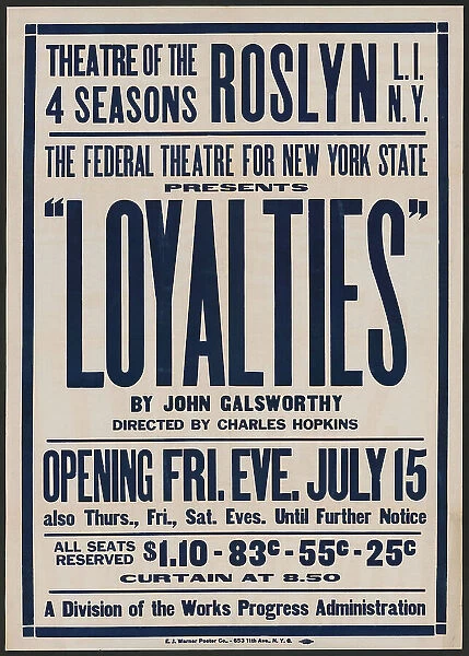 Loyalties, Roslyn, NY, 1938. Creator: Unknown