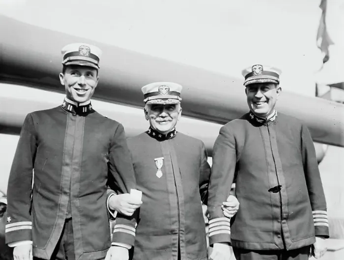 Framed Print : Lt. Anderson, Adm. Osterhaus, Capt. Rodman, between c1910 and c1915. Creator: Bain News Service