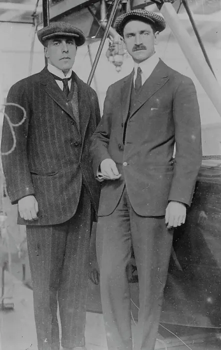 Framed Print : Lt. Porte and Glenn Curtiss, between c1910 and c1915. Creator: Bain News Service Framed Print : Lt. Porte and Glenn Curtiss, between c1910 and c1915. Creator: Bain News Service