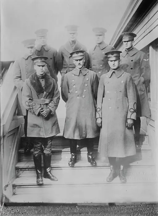 Framed Print : Lt. W.J. Reed, Maj. J.G. Thornell, Capt. Dale Mabry, between c1915 and c1920. Creator: Bain News Service Framed Print : Lt. W.J. Reed, Maj. J.G. Thornell, Capt. Dale Mabry, between c1915 and c1920. Creator: Bain News Service
