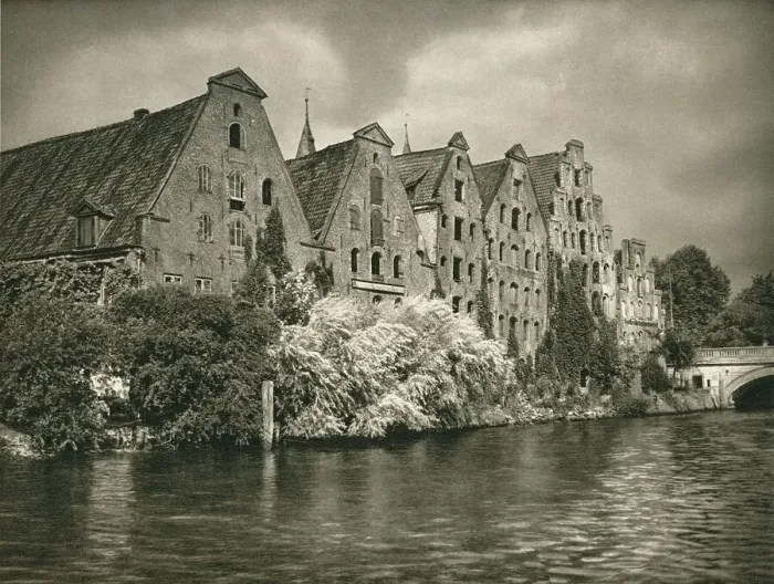 Framed Print : Lubeck - Salt Warehouses, 1931. Artist: Kurt Hielscher Framed Print : Lubeck - Salt Warehouses, 1931. Artist: Kurt Hielscher