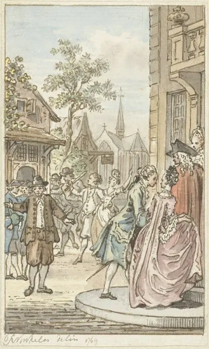 Framed Print : Lucas and Clarisse, 1769. Creator: Reinier Vinkeles Framed Print : Lucas and Clarisse, 1769. Creator: Reinier Vinkeles