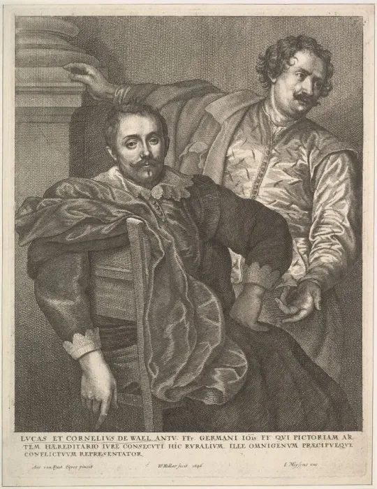 Framed Print : Lucas and Cornelius van Wael, 1646. Creator: Wenceslaus Hollar Framed Print : Lucas and Cornelius van Wael, 1646. Creator: Wenceslaus Hollar