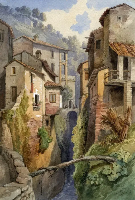 Framed Print : Lucca, Tuscany, Italy, 1850(?). Artist: Gustavo Witting Framed Print : Lucca, Tuscany, Italy, 1850(?). Artist: Gustavo Witting