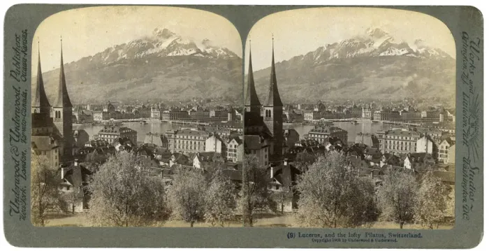 Framed Print : Lucerne and Mount Pilatus, Switzerland, 1903. Artist: Underwood & Underwood Framed Print : Lucerne and Mount Pilatus, Switzerland, 1903. Artist: Underwood & Underwood