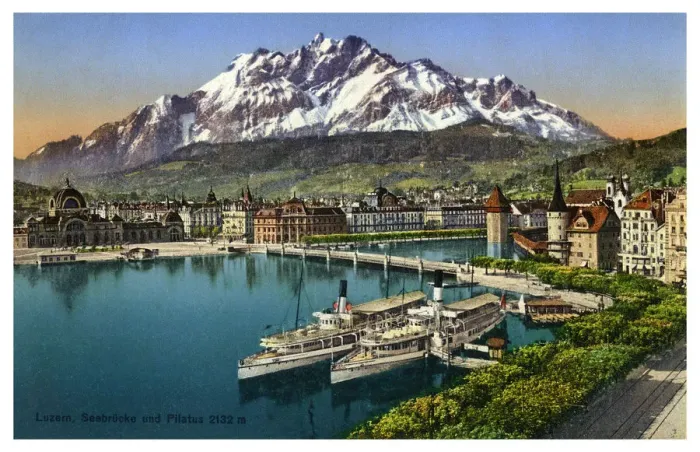 Framed Print : Lucerne, Switzerland, 20th century Framed Print : Lucerne, Switzerland, 20th century