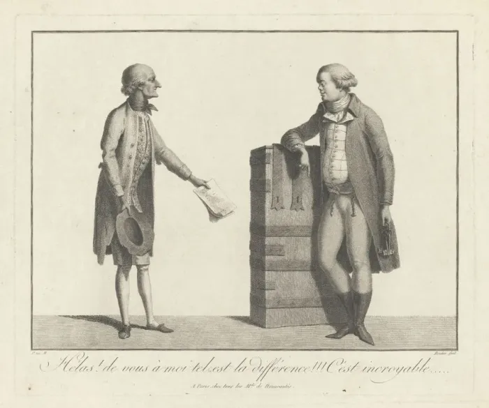 Framed Print : A Lucky and Unlucky Speculator, Second Half of the 18th cen Artist: Anonymous Framed Print : A Lucky and Unlucky Speculator, Second Half of the 18th cen Artist: Anonymous