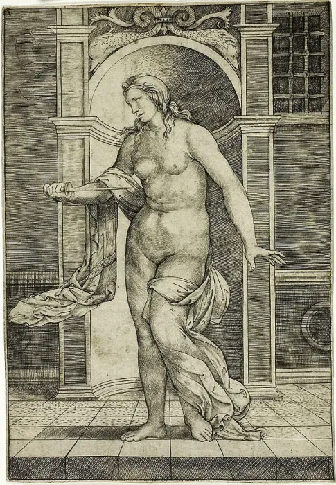 Framed Print : Lucretia, c.1510. Creator: Jacopo Francia Framed Print : Lucretia, c.1510. Creator: Jacopo Francia