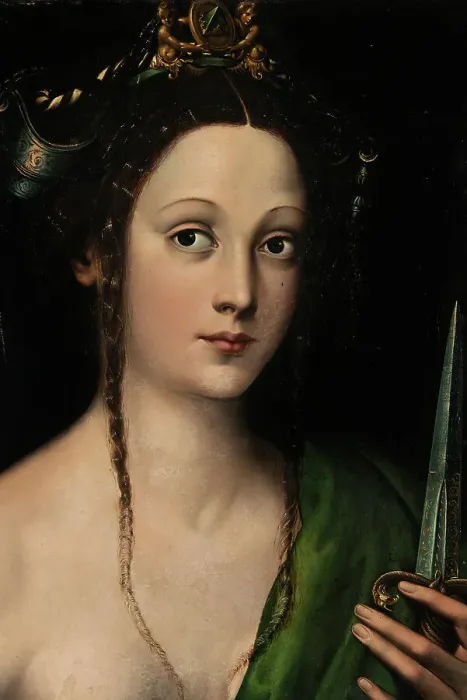 Framed Print : Lucretia, ca 1535-1540. Creator: Grazia (da Pistoia), Leonardo (1502-1548) Framed Print : Lucretia, ca 1535-1540. Creator: Grazia (da Pistoia), Leonardo (1502-1548)