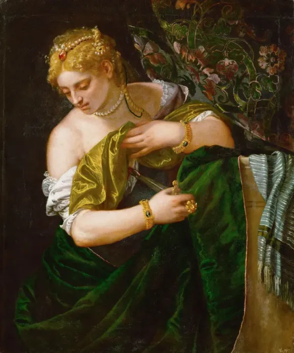 Framed Print : Lucretia, ca 1583. Artist: Veronese, Paolo (1528-1588) Framed Print : Lucretia, ca 1583. Artist: Veronese, Paolo (1528-1588)