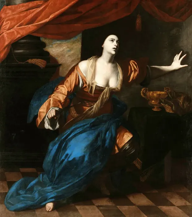 Framed Print : Lucretia, ca 1630-1634. Creator: Stanzione, Massimo (ca. 1585-ca. 1658) Framed Print : Lucretia, ca 1630-1634. Creator: Stanzione, Massimo (ca. 1585-ca. 1658)