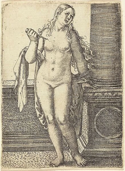 Lucretia Standing at a Column, c. 1520. Creator: Barthel Beham