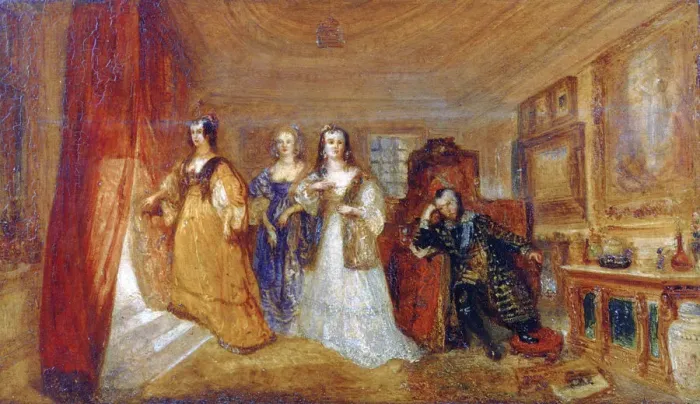 Framed Print : Lucy, Countess of Carlisle, and Dorothy Percys Visit to their Father Lord Percy... c1831. Artist: JMW Turner Framed Print : Lucy, Countess of Carlisle, and Dorothy Percys Visit to their Father Lord Percy... c1831. Artist: JMW Turner