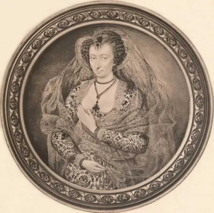 Framed Print : Lucy Harrington, Countess of Bedford, c1610, (1904). Artist: Isaac Oliver I Framed Print : Lucy Harrington, Countess of Bedford, c1610, (1904). Artist: Isaac Oliver I