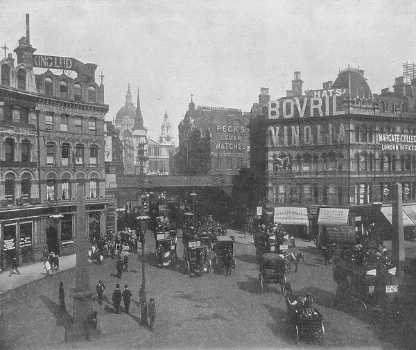 Ludgate Circus and Ludgate Hill, City of London, c1910 (1911). Artist: Photochrom Co Ltd of London