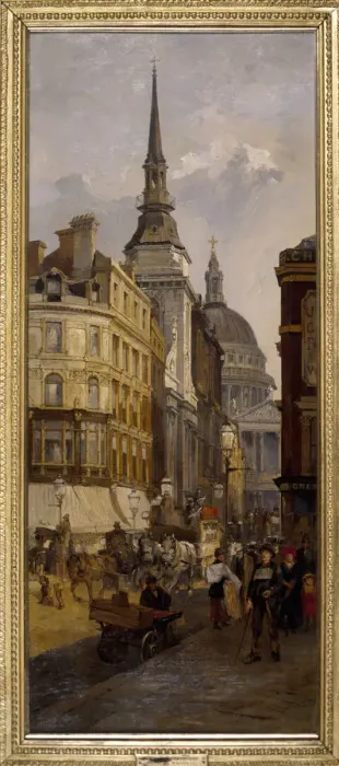 Framed Print : Ludgate Hill, 1884. Artist: Charles John Watson Framed Print : Ludgate Hill, 1884. Artist: Charles John Watson