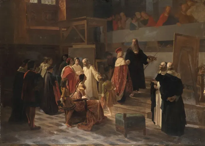 Framed Print : Ludovico il Moro visiting Leonardo da Vinci in the Refectory of the Santa Maria delle Framed Print : Ludovico il Moro visiting Leonardo da Vinci in the Refectory of the Santa Maria delle