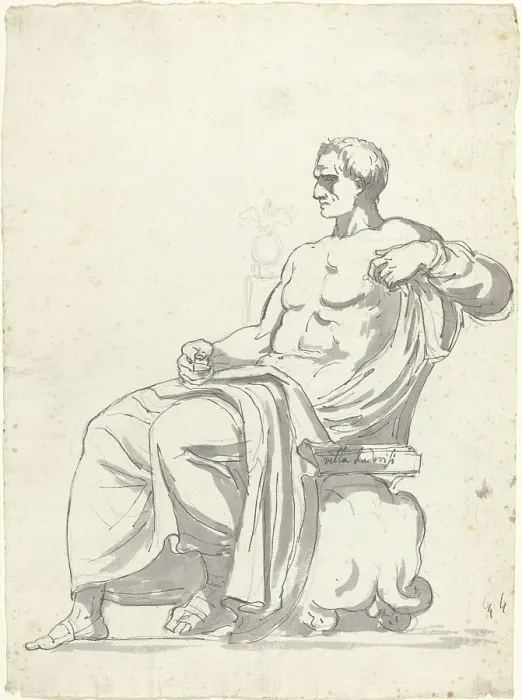 Framed Print : The Ludovisi Menander, 1752 / 1756. Creator: Augustin Pajou Framed Print : The Ludovisi Menander, 1752 / 1756. Creator: Augustin Pajou