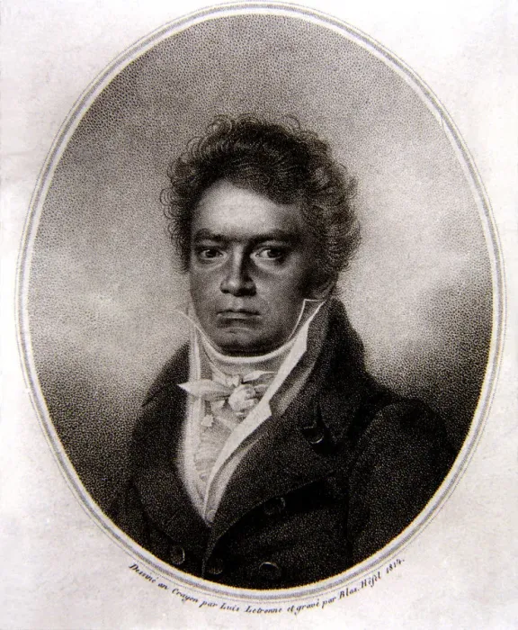 Framed Print : Ludwig Van Beethoven (1770-1827), German composer, drawing by Luis Letrenne en 1814 Framed Print : Ludwig Van Beethoven (1770-1827), German composer, drawing by Luis Letrenne en 1814