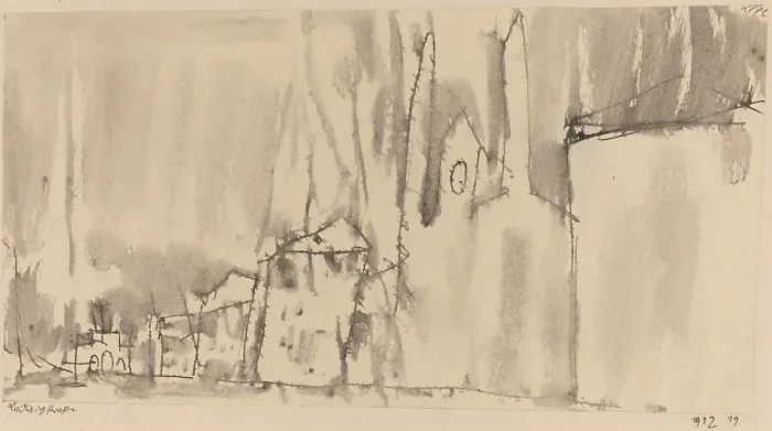 Framed Print : Ludwigstrasse, 1912. Creator: Paul Klee Framed Print : Ludwigstrasse, 1912. Creator: Paul Klee