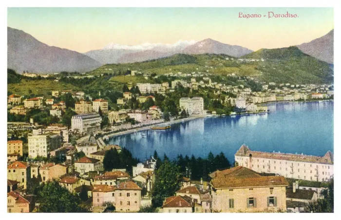 Framed Print : Lugano, Switzerland, 20th century Framed Print : Lugano, Switzerland, 20th century