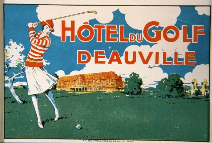 Framed Print : Luggage label, Hotel du Golf, Deauville, French, 1920s Framed Print : Luggage label, Hotel du Golf, Deauville, French, 1920s