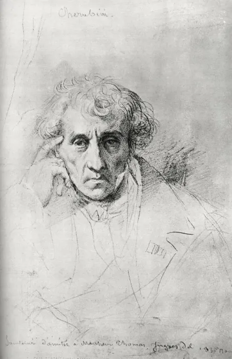 Framed Print : Luigi Cherubini (1760-1842), Italian composer, 1830. Artist: Jean-Auguste-Dominique Ingres Framed Print : Luigi Cherubini (1760-1842), Italian composer, 1830. Artist: Jean-Auguste-Dominique Ingres