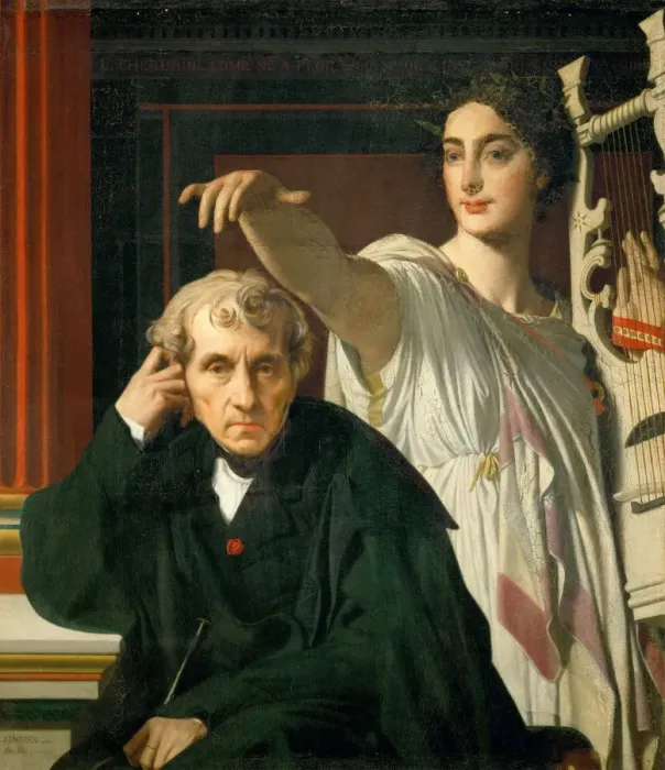 Framed Print : Luigi Cherubini and the Muse of Lyric Poetry, 1842 Framed Print : Luigi Cherubini and the Muse of Lyric Poetry, 1842