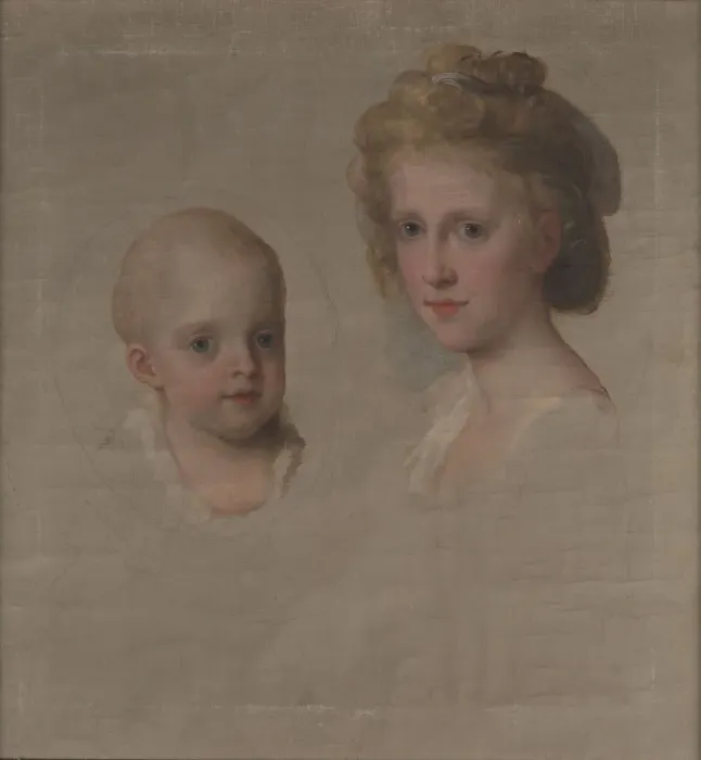 Framed Print : Luisa Maria (1773-1802) and Maria Amalia of Naples and Sicily (1782-1866), future French queen, 1782 Framed Print : Luisa Maria (1773-1802) and Maria Amalia of Naples and Sicily (1782-1866), future French queen, 1782