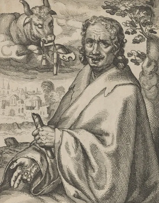 Framed Print : Luke, from The Four Evangelists, 1610-20. Creator: Petrus Feddes