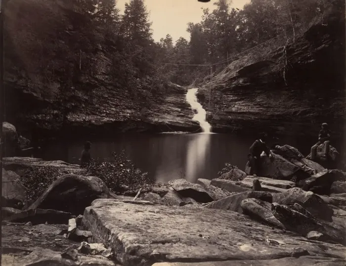 Framed Print : Lula Lake and Upper Falls on Rock Creek, near Lookout Mountain, Georgia, 1864-65 Framed Print : Lula Lake and Upper Falls on Rock Creek, near Lookout Mountain, Georgia, 1864-65