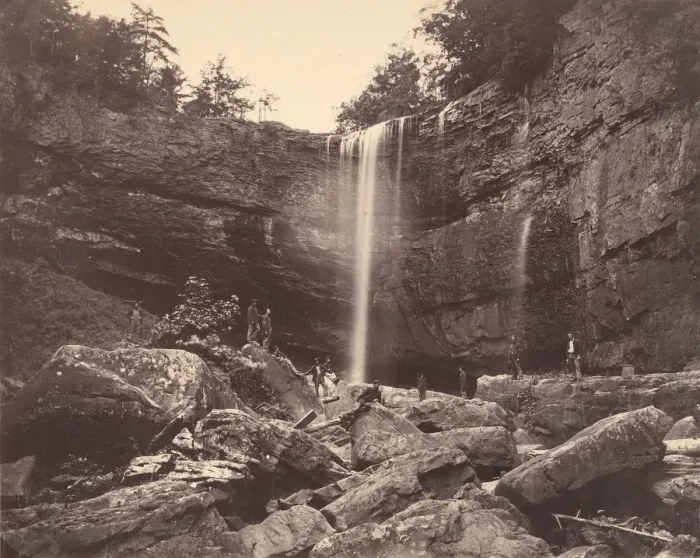 Framed Print : Lulah Falls, Lookout Mountain, Georgia, 1864-65. Creator: Isaac H. Bonsall Framed Print : Lulah Falls, Lookout Mountain, Georgia, 1864-65. Creator: Isaac H. Bonsall