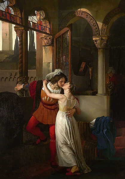 L'ultimo bacio dato a Giulietta da Romeo (The Last Kiss of Romeo and Juliet), 1823. Creator: Hayez, Francesco (1791-1882)