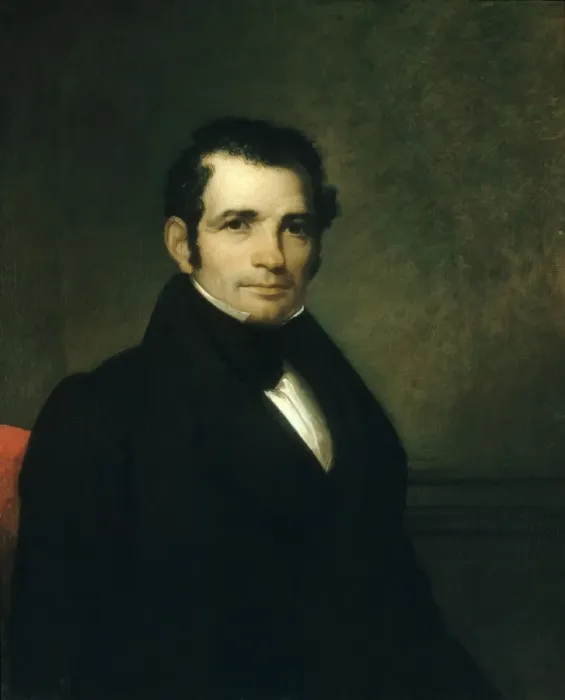 Framed Print : Luman Reed, 1835. Creator: Asher Brown Durand Framed Print : Luman Reed, 1835. Creator: Asher Brown Durand