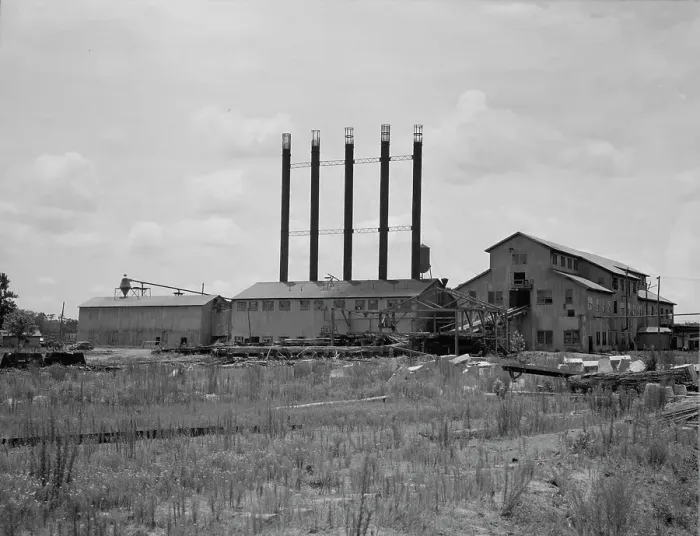 Framed Print : Lumber mill being dismantled, Careyville, Florida, 1937. Creator: Dorothea Lange Framed Print : Lumber mill being dismantled, Careyville, Florida, 1937. Creator: Dorothea Lange