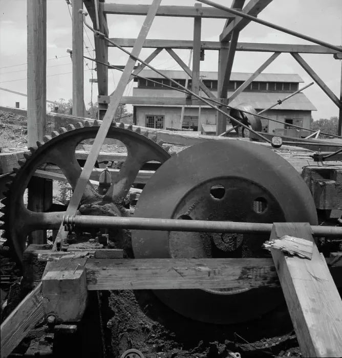 Framed Print : Lumber mill which is being dismantled, Careyville, Florida, 1937. Creator: Dorothea Lange Framed Print : Lumber mill which is being dismantled, Careyville, Florida, 1937. Creator: Dorothea Lange
