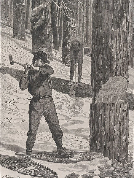 Lumbering in Winter (Every Saturday, Vol. II, New Series), January 28, 1871