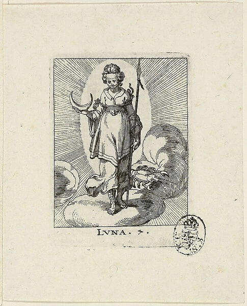 Luna, plate seven from Der VII Planeten, n.d. Creator: Conrad Meyer
