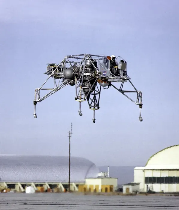 Framed Print : Lunar Landing Research Vehicle in Flight, California, USA, 1964. Creator: NASA Framed Print : Lunar Landing Research Vehicle in Flight, California, USA, 1964. Creator: NASA