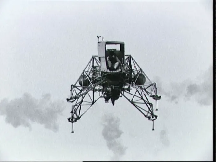 : Lunar landing training vehicle piloted by Neil Armstrong, Texas, USA, June 16, 1969 : Lunar landing training vehicle piloted by Neil Armstrong, Texas, USA, June 16, 1969