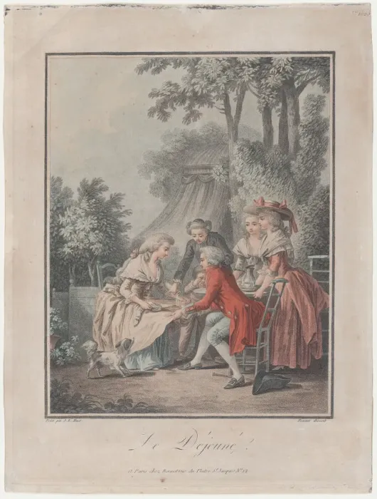 Framed Print : The Lunch, 1787-93. Creator: Louis Marin Bonnet Framed Print : The Lunch, 1787-93. Creator: Louis Marin Bonnet